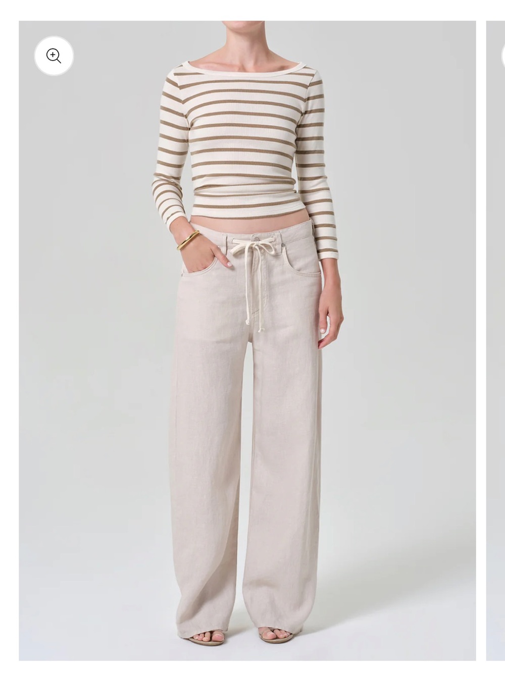 Citizens of Humanity Petite Brynn Drawstring Linen Trouser